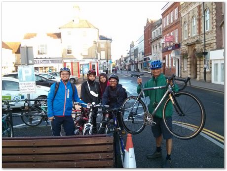 Oxford to Cambridge bike ride, Mathew Peet, Siti, Hyun-Kyung Kim, Steve Ooi, Priti, Harry Bhadeshia