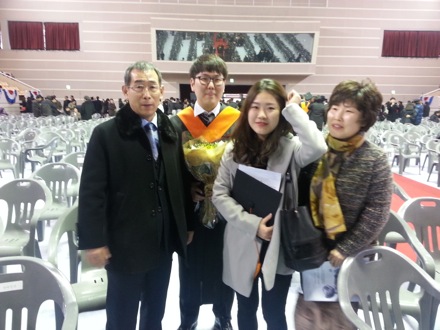 Graduation ceremony, POSTECH, 2015, You Young Song, Yong Hoon and Seung Woo Suh, Harry Bhadeshia