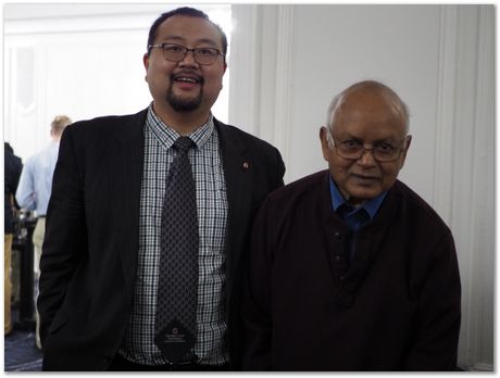 pb070054.jpg Stan David, Tarashankar DebRoy, Harry Bhadeshia, American Welding Society, AWS, Chicago, November 2017, steels, metallurgy