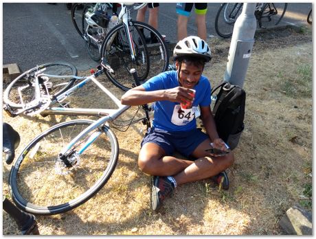 London to Cambridge bike ride, July 2018, Apparao Chintha, Harry Bhadeshia