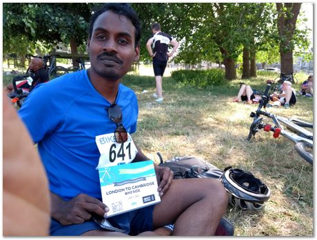 London to Cambridge bike ride, July 2018, Apparao Chintha, Harry Bhadeshia