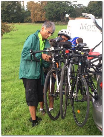 Suffolk bike ride, Apparao Chintha, Gebril El Fallah, Steve Ooi, Harry Bhadeshia, cycling, September 2018