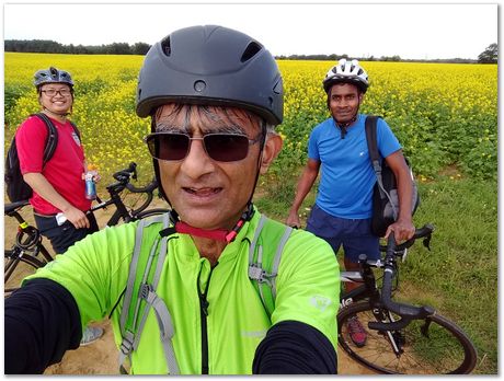 Suffolk bike ride, Apparao Chintha, Gebril El Fallah, Steve Ooi, Harry Bhadeshia, cycling, September 2018