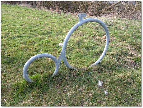 steel, Lincoln, Lincolnshire, Water Rail Way Lincolnshire bicycle ride cycle route, penny farthing bicycle, hobby horse, mustang, Harry Bhadeshia