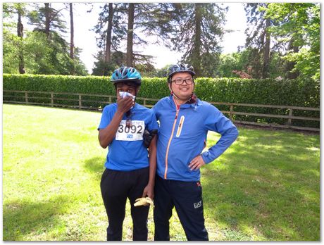 Steve Ooi, Harry Bhadeshia, Apparao Chintha, 100 mile bicycle ride, May 2019