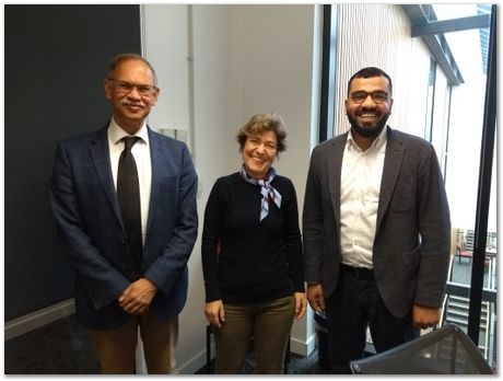 Professor Vasant Kumar, Gebril El-Fallah and Professor Francisca Garcia Caballero