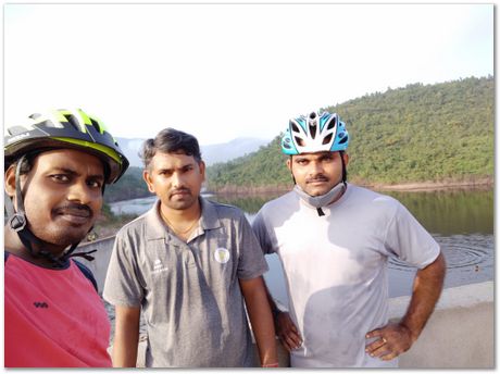 Apparao Chintha, Prasad Kopparthi and Gopi Krishna Chejarla, go cycling in the beautiful areas around Jamshedpur