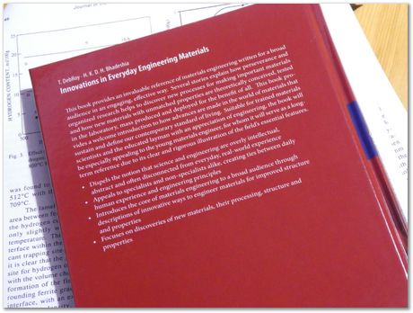 p1010457.jpg Innovations in Everyday Engineering Materials, Springer Nature, T. DebRoy and H. K. D. H. Bhadeshia, 2021, Harry Bhadeshia, University of Cambridge, Pennsylvania State University