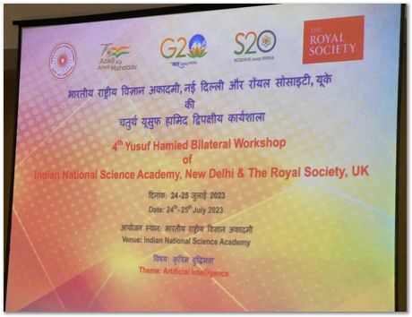 insa_5.jpg ROYAL SOCIETY, Indian National Science Academy, YUSUF HAMIED WORKSHOP, FOR INDIA AND THE UK, 2023, machine learning, artificial intelligence