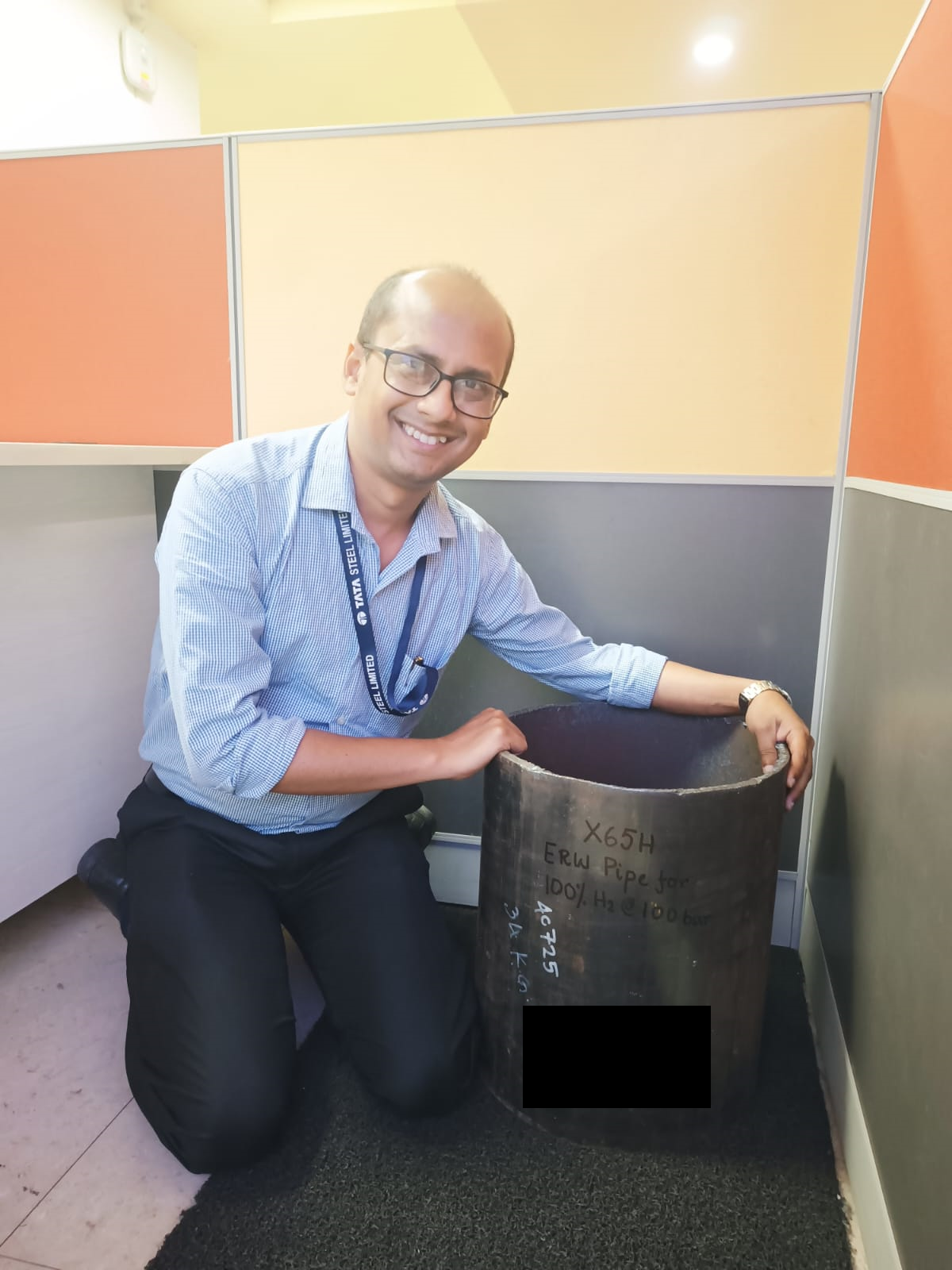 Subhankar Das Bakshi, Tata Steel, hydrogen, steel pipe X65