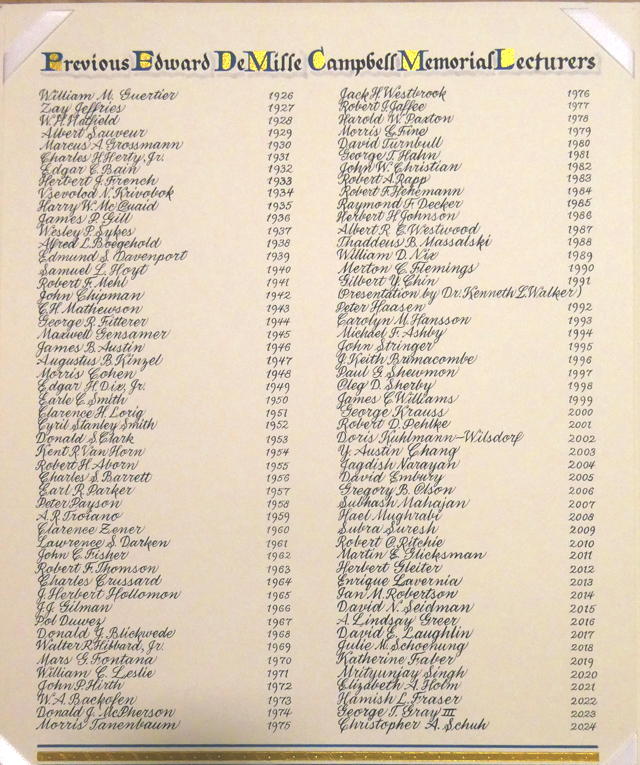 Edward de Mille Campbell Award