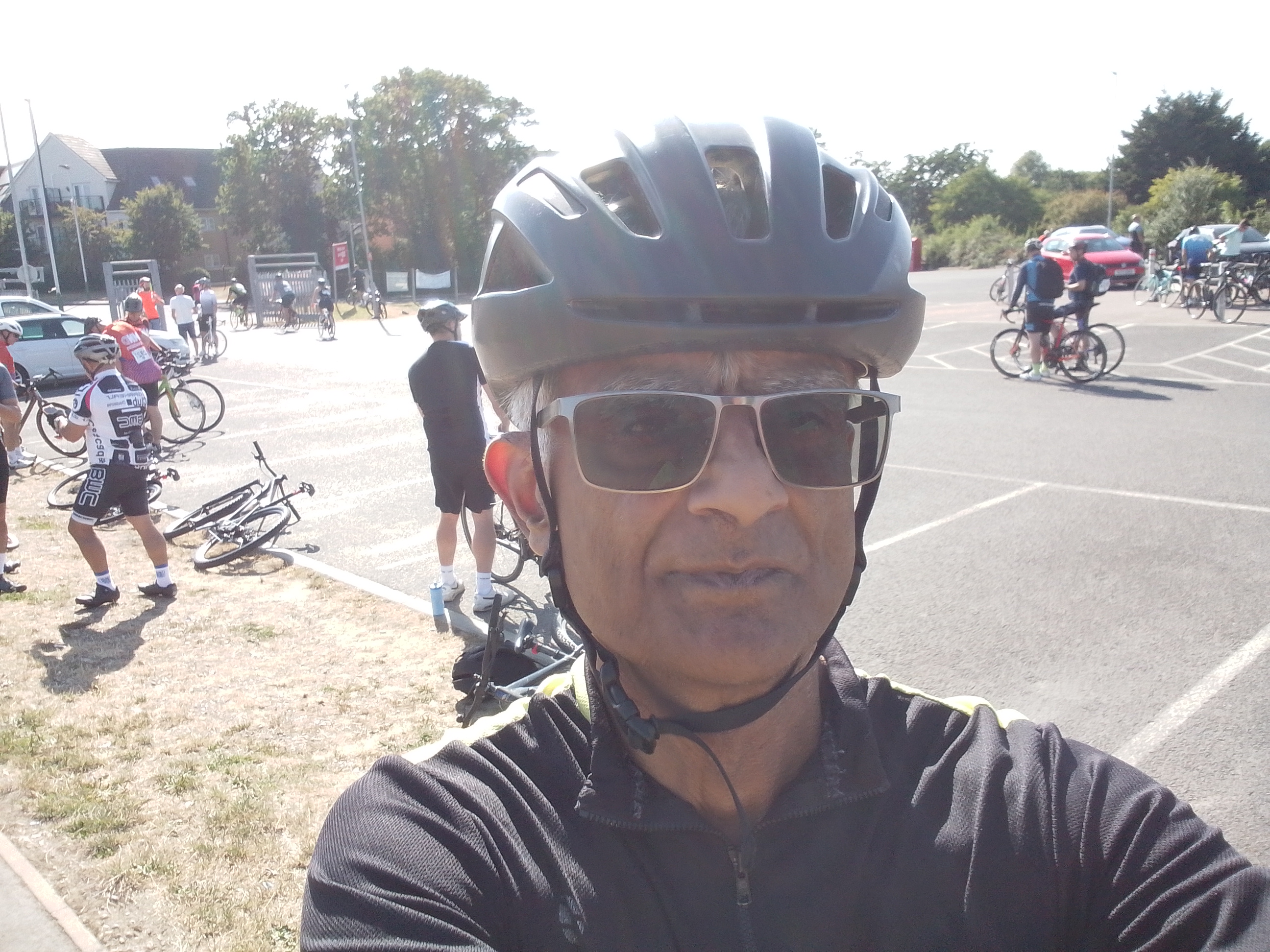 Selfie portrait of cyclist