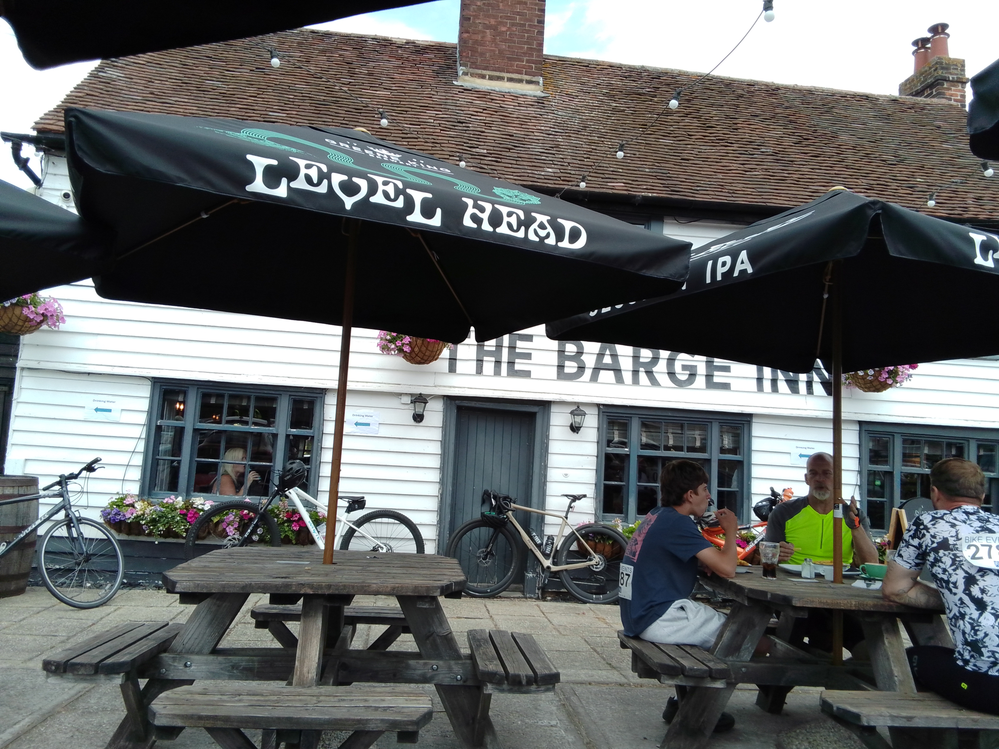 The Barge Inn patio area