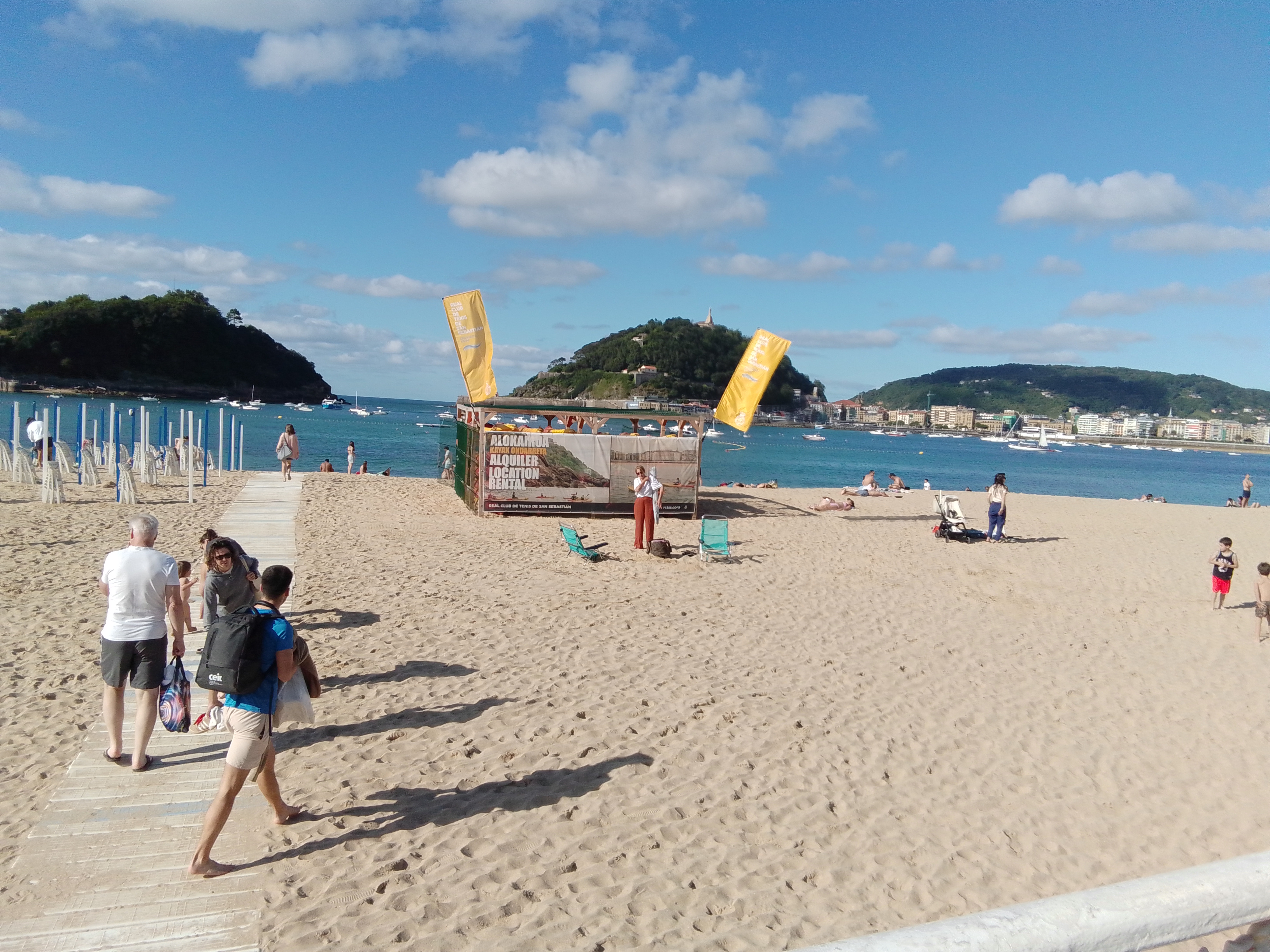 Wooden ramp onto beach