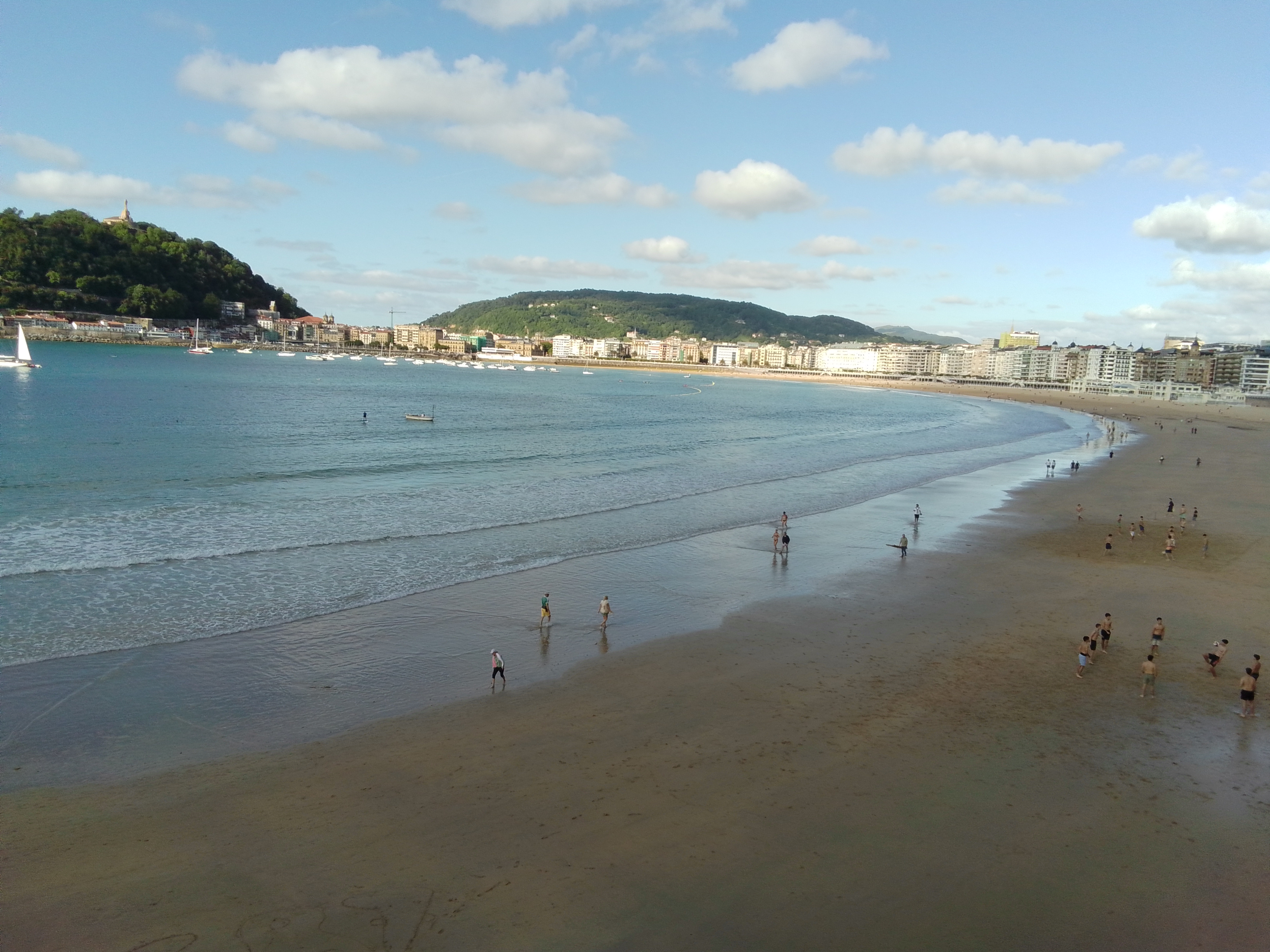 High angle beach view