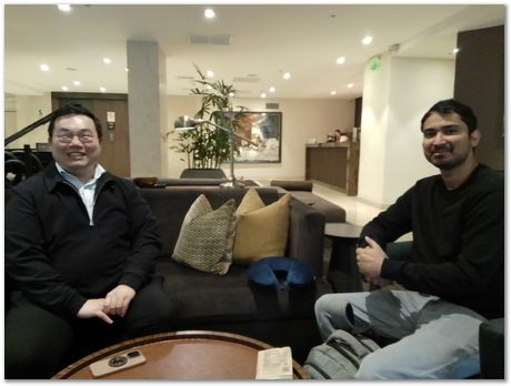 Rajdeep Mondal, Harry Bhadeshia and Chinnapat Panwisawas on the way to Arequipa