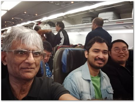Rajdeep Mondal, Harry Bhadeshia and Chinnapat Panwisawas on the way to Arequipa